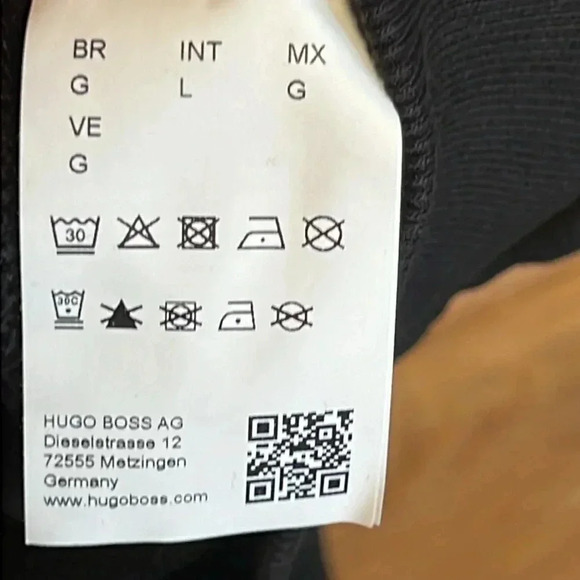 Hugo Boss Mens Black Sweatshirt LG Red Logo Warm Casual Streetwear Y2K Retro - Picture 4 of 8